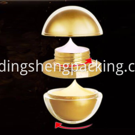 Round Ball Shaped Gold Empty Cosmetic Jars